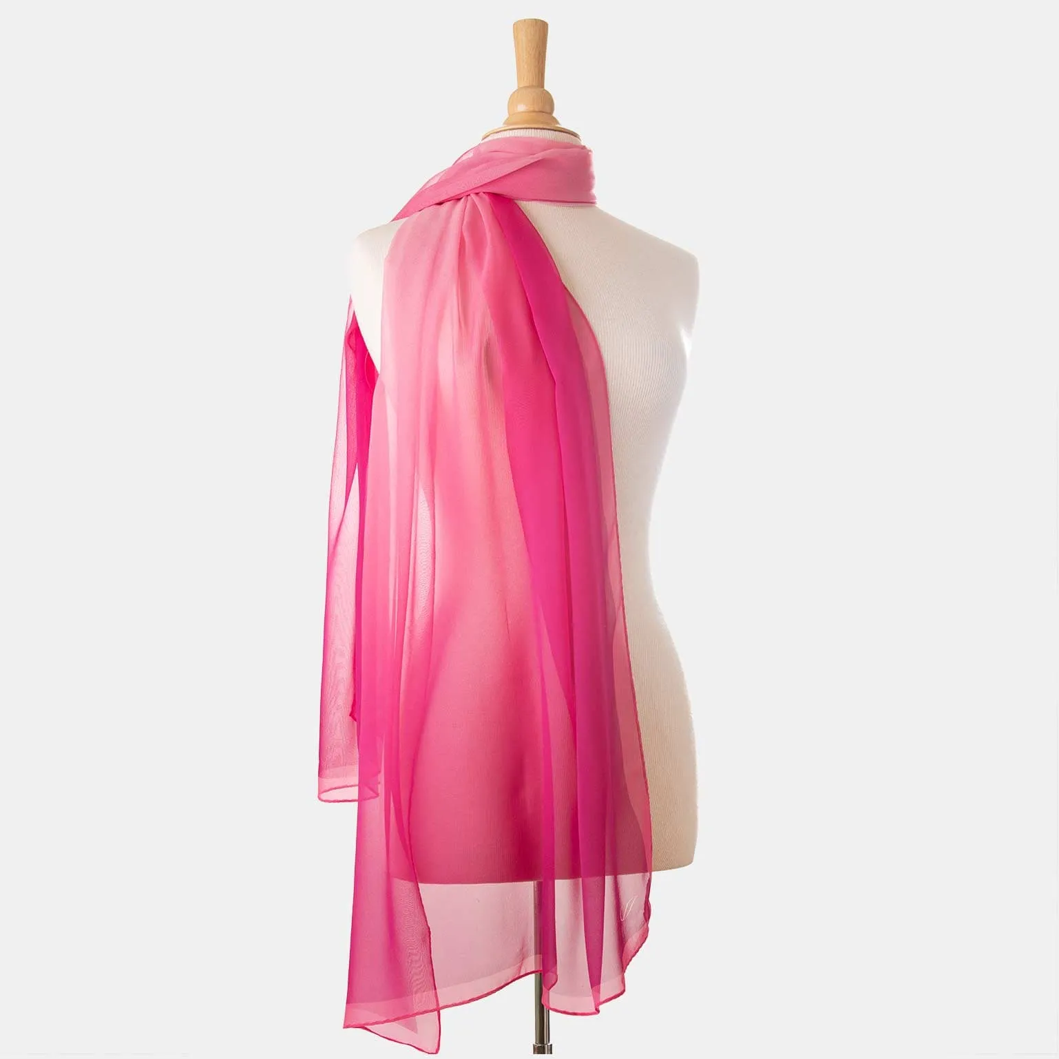 Sophia - Silk Scarf/Shawl - Fuchsia