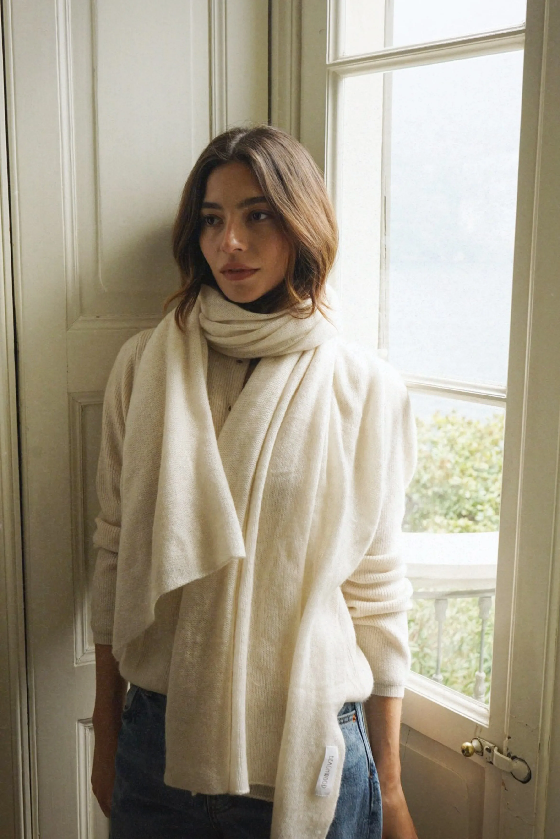 The Mathilda Cashmere Scarf // Moon