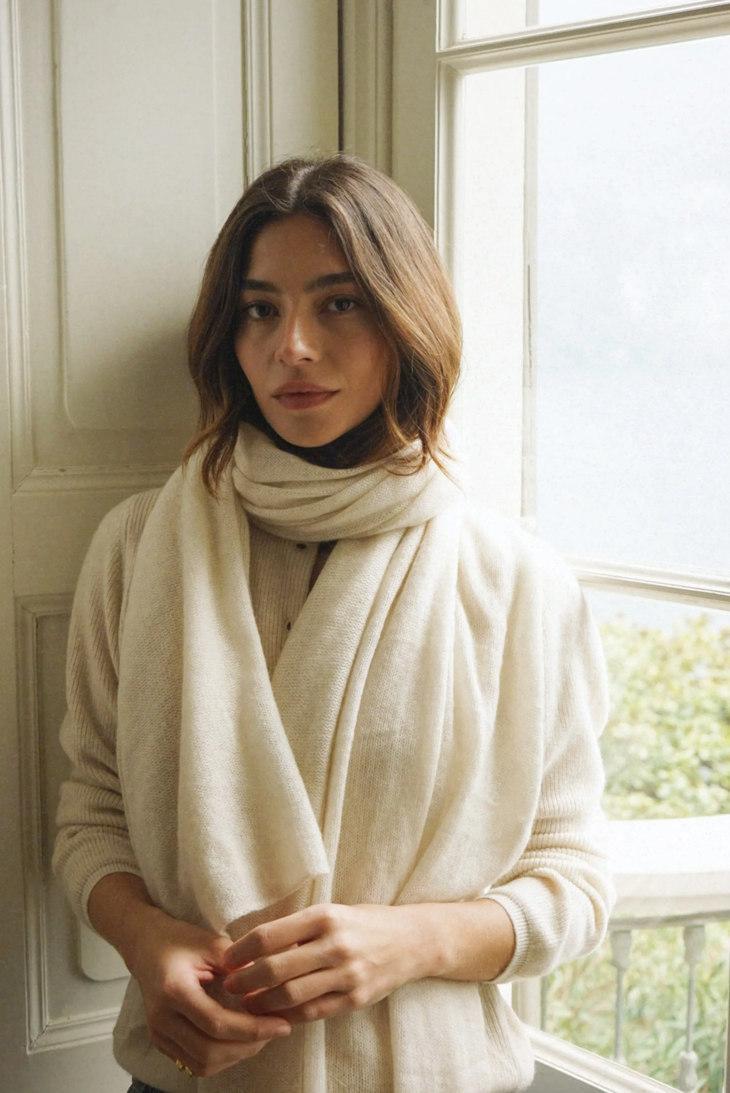 The Mathilda Cashmere Scarf // Moon