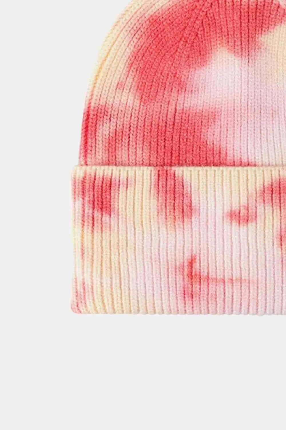 Tie-Dye Cuffed Rib-Knit Beanie Hat