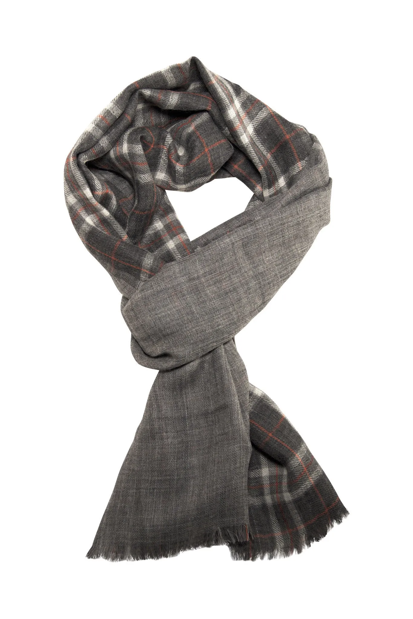 Ultra soft double faced plaid scarf