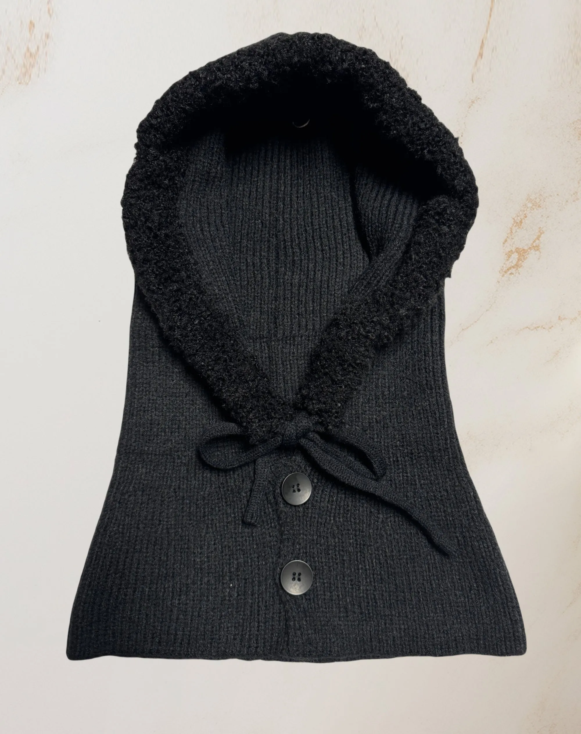 Unisex Convertible Hooded Scarf with Button Closure