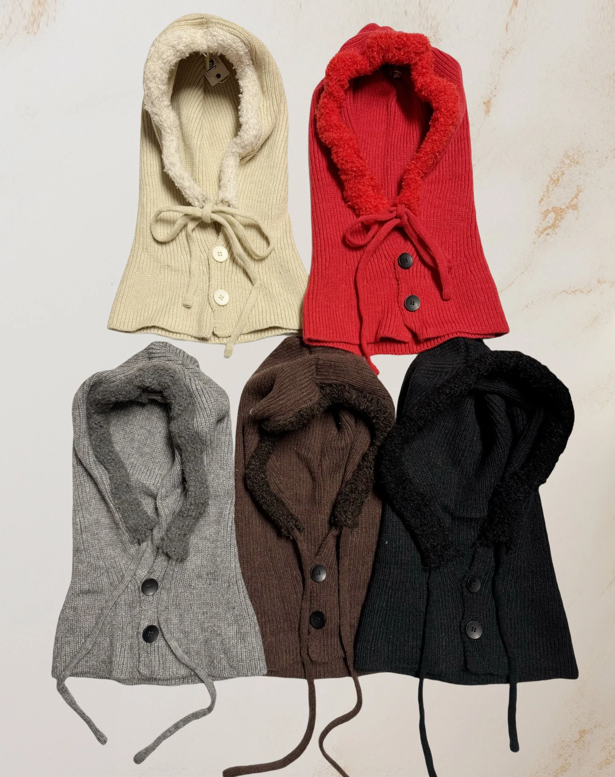 Unisex Convertible Hooded Scarf with Button Closure