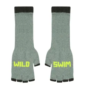 Wild Swim Fingerless Gloves in Mojito with Neon Yellow & Seaweed