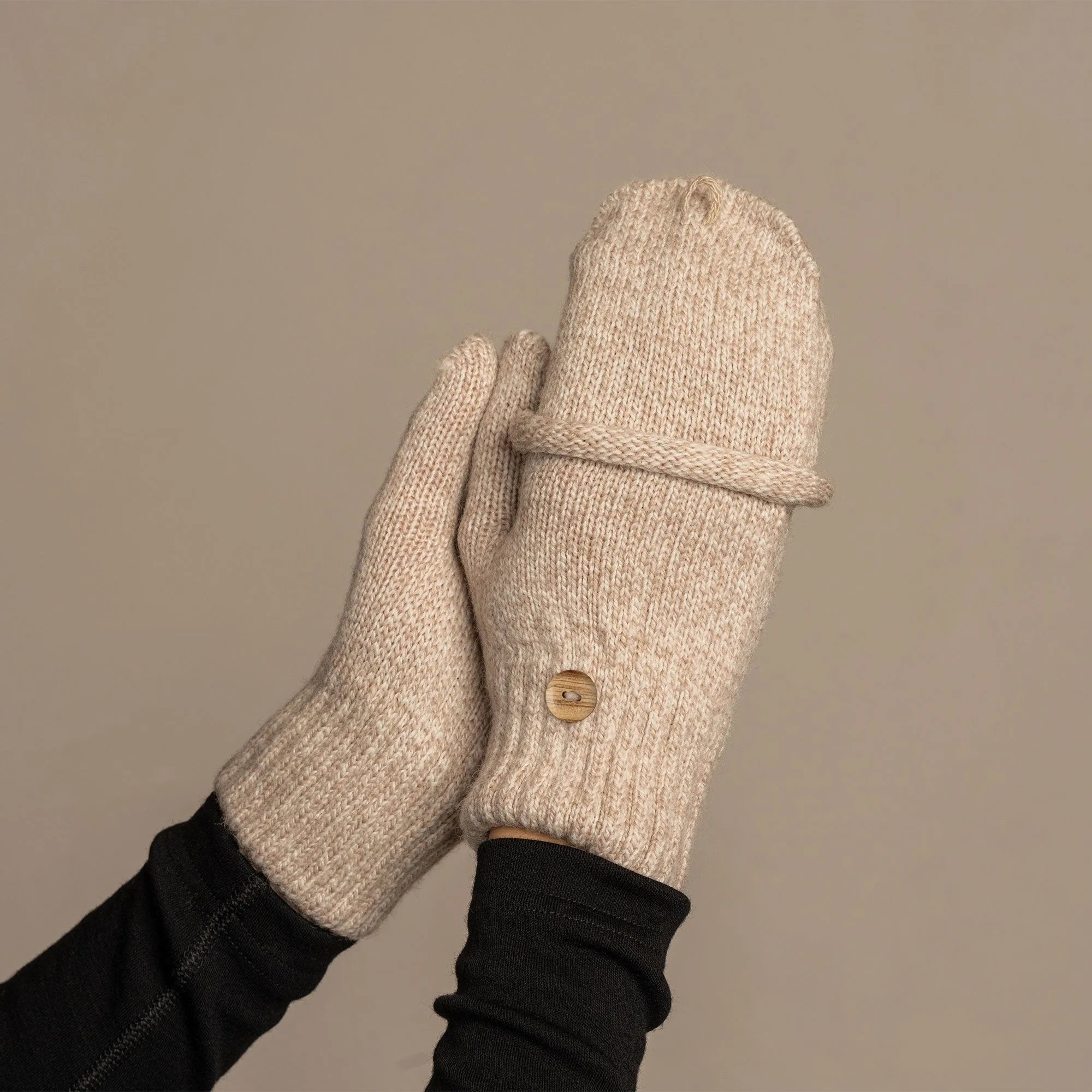 Women's Knit Convertible Mittens Merino