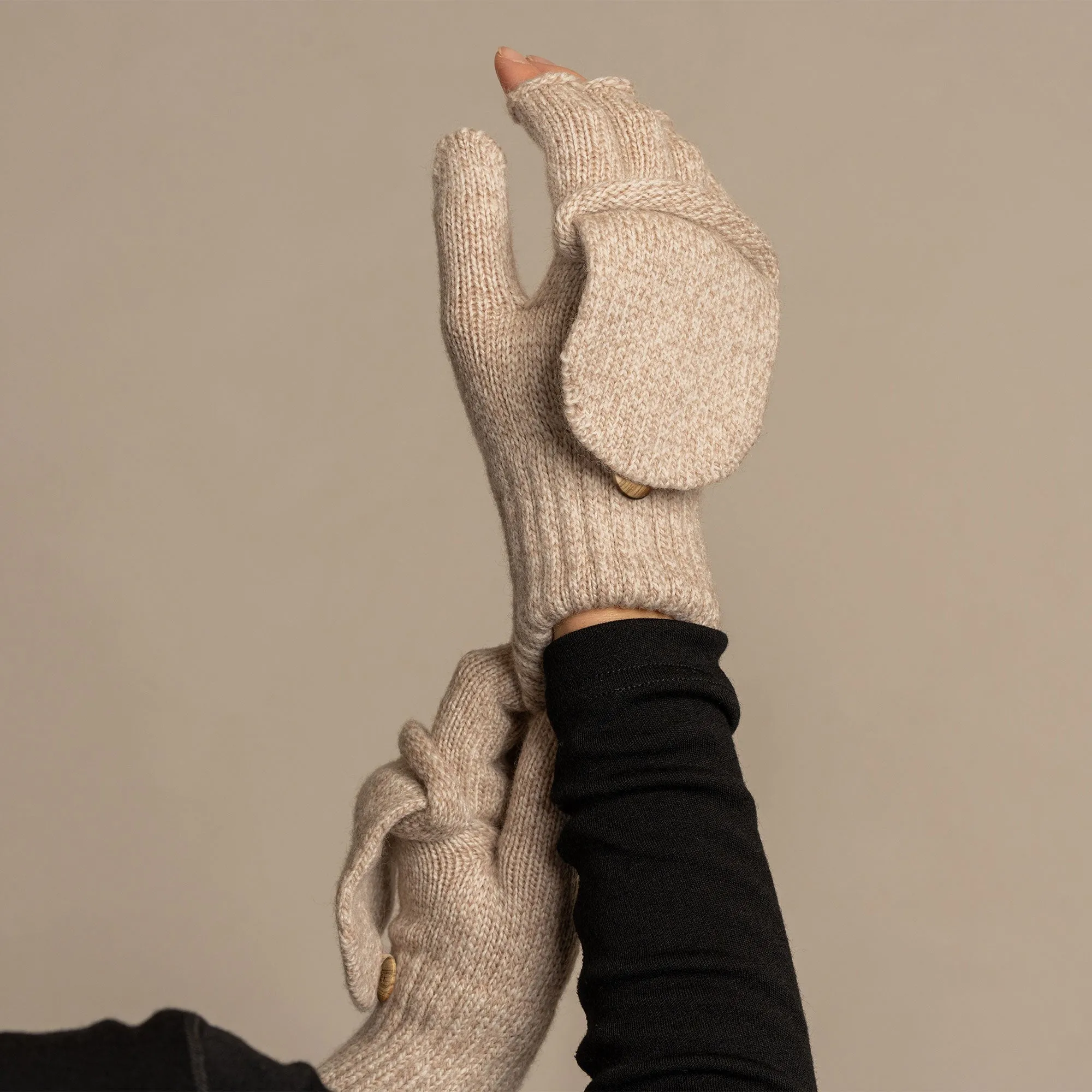 Women's Knit Convertible Mittens Merino