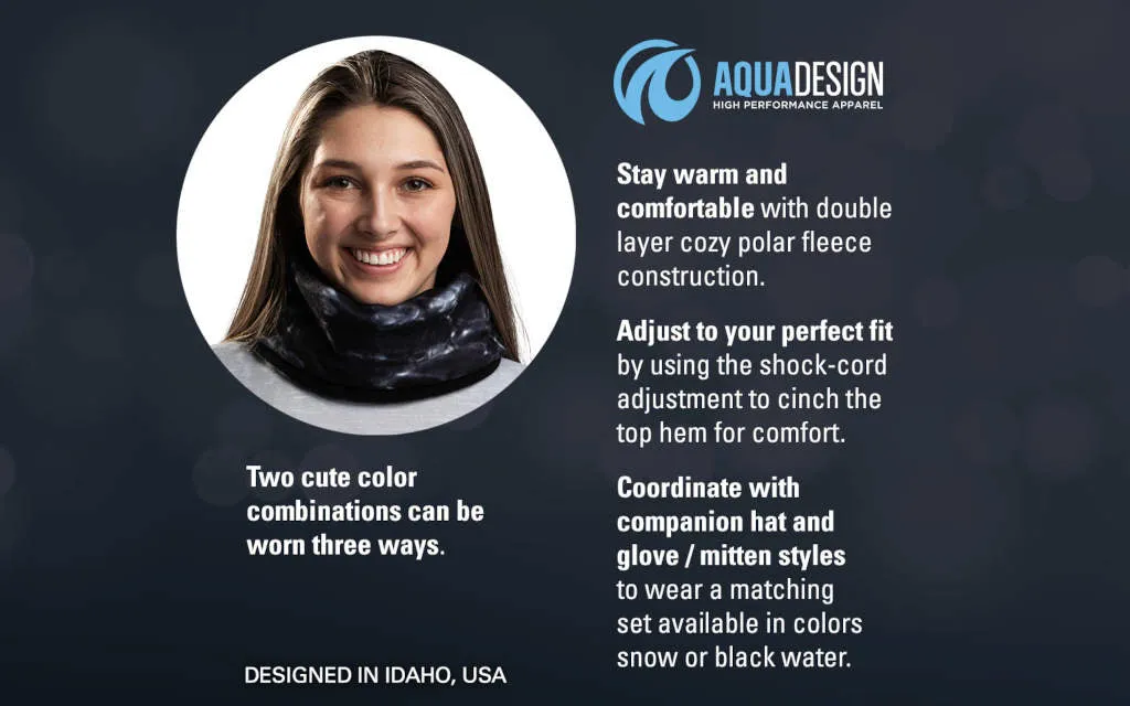 Womens Reversible Polar Fleece Neck Gaiter | Aqua Design