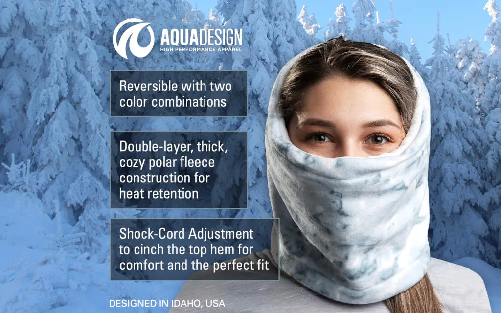 Womens Reversible Polar Fleece Neck Gaiter | Aqua Design