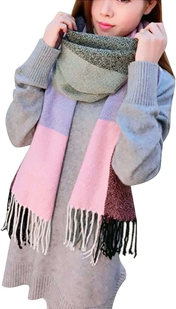 Womens Scarf Fashion Long Plaid Shawls