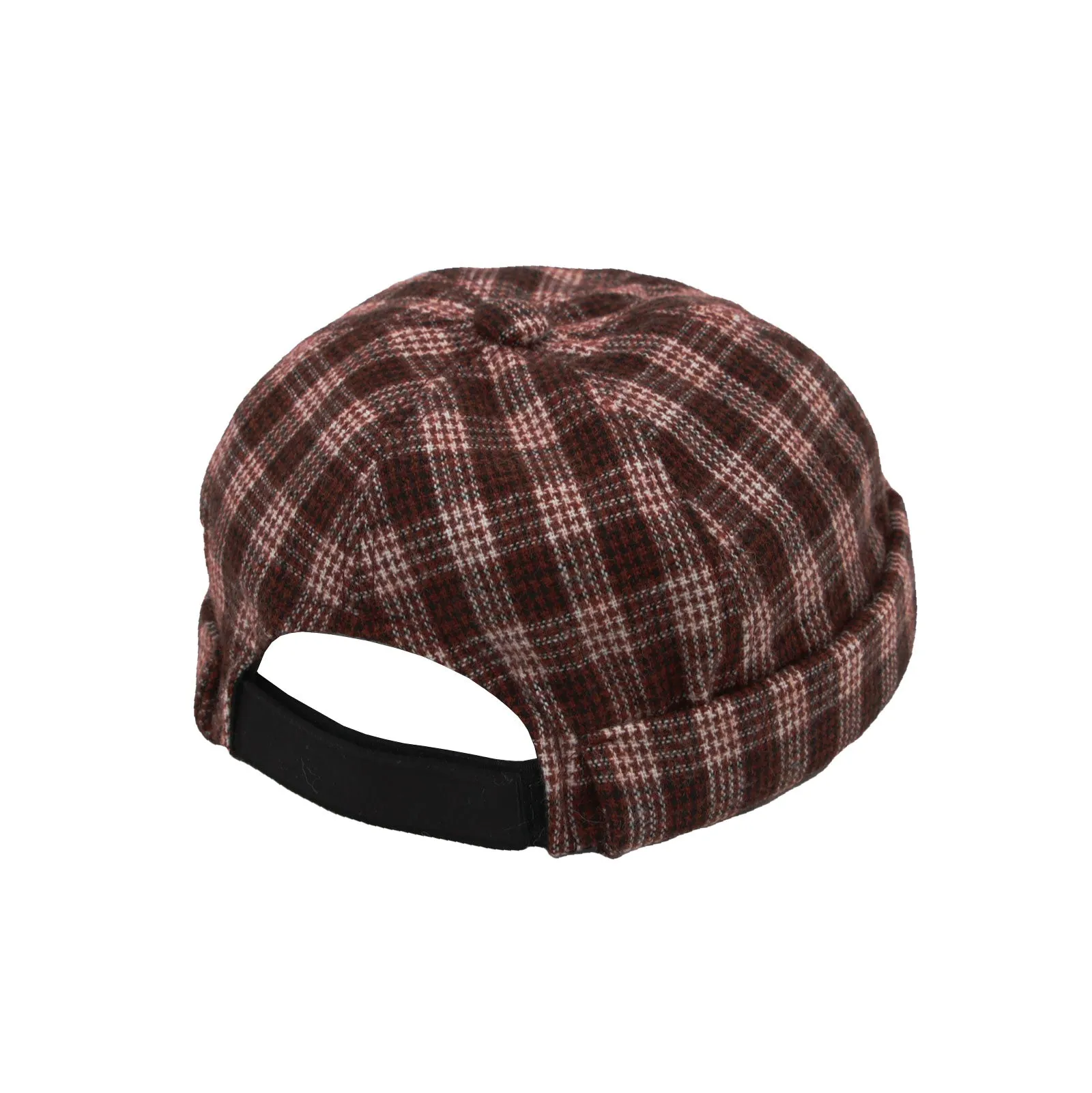 Wool Watch Cap Beanie Plaid Brimless Harbour Cuff Hat CT51166